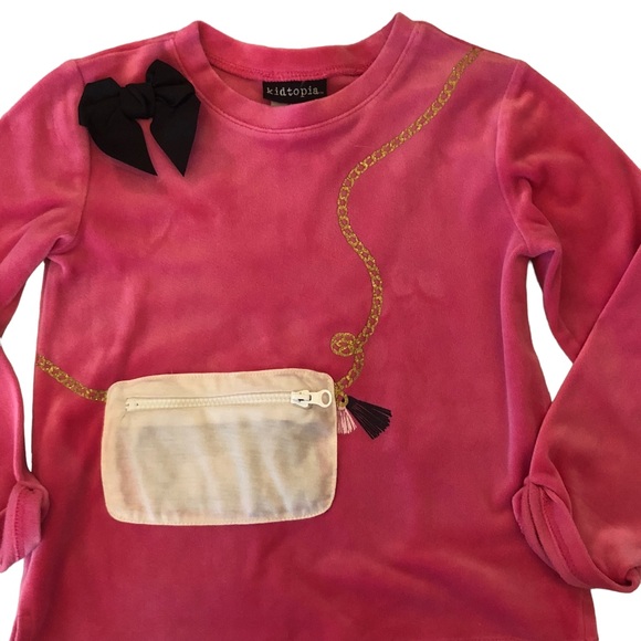 Kidtopia Pink Velour Dress Top size 5T - Picture 8 of 10